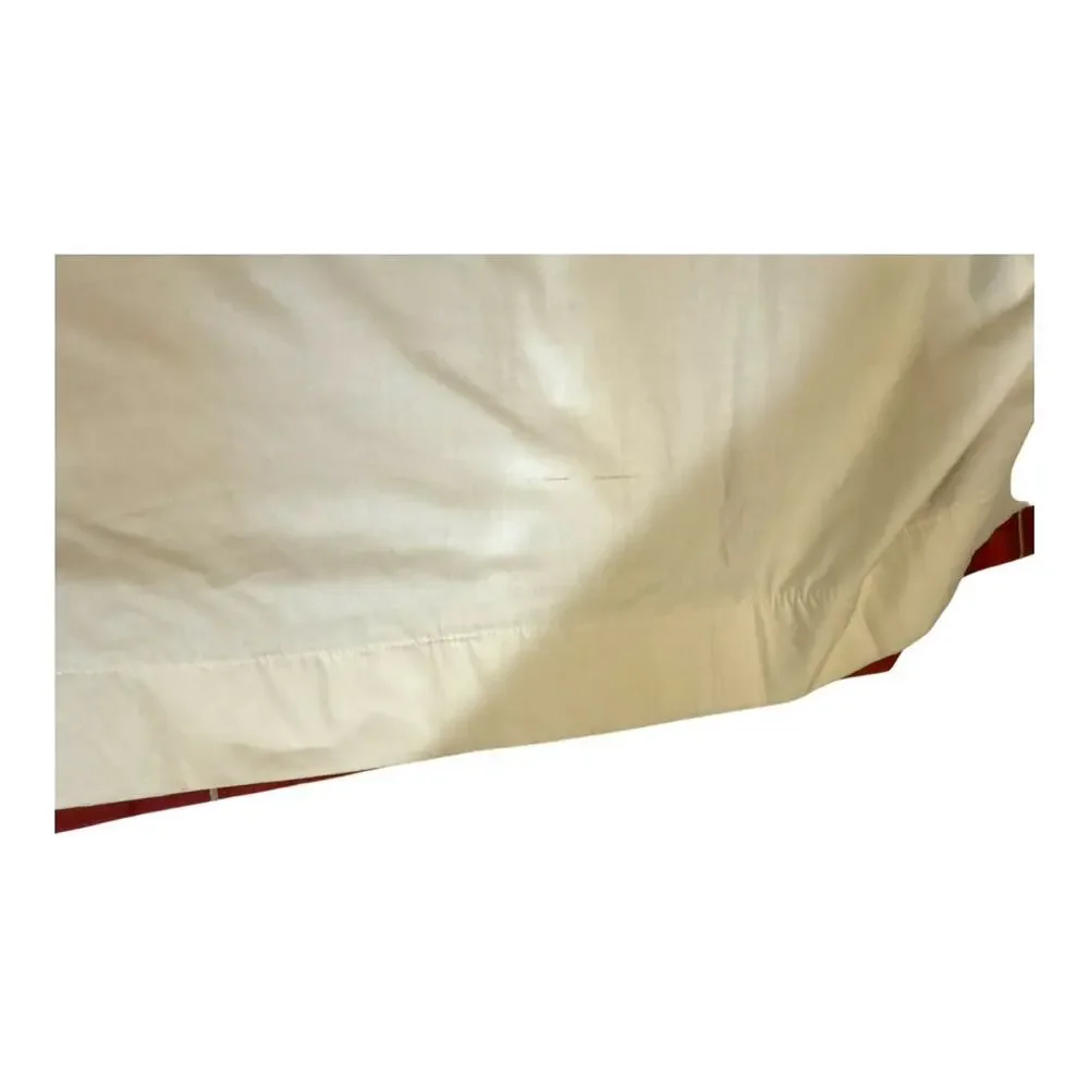 2 -Silk Taffeta Embroidered Floral Red Yellow Lined Drapery Curtain Panels 24x98